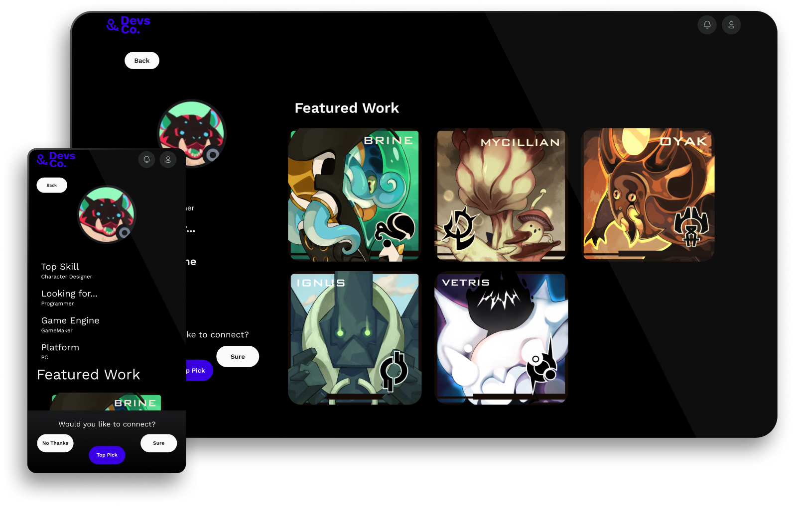 mobile and desktop preview